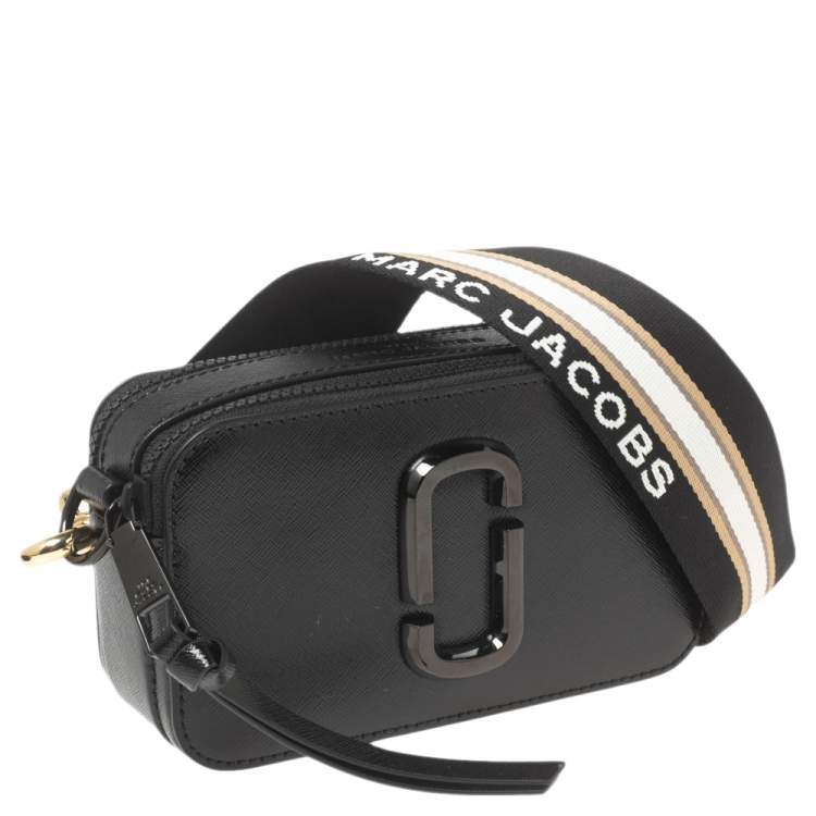 مملوكة مسبقًا Marc Jacobs Black Glossy Leather Snapshot Camera Crossbody Bag