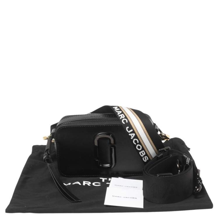 مملوكة مسبقًا Marc Jacobs Black Glossy Leather Snapshot Camera Crossbody Bag