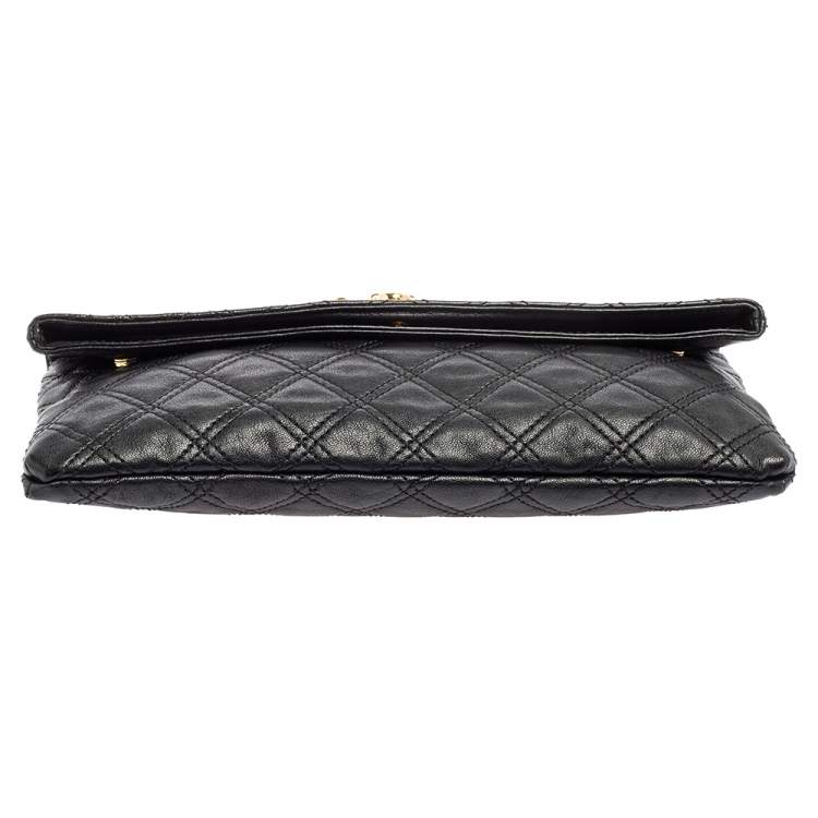 مملوكة مسبقًا Marc Jacobs Black Quilted Leather Eugenie Clutch