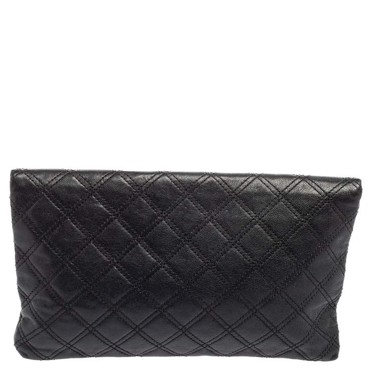 مملوكة مسبقًا Marc Jacobs Black Quilted Leather Eugenie Clutch