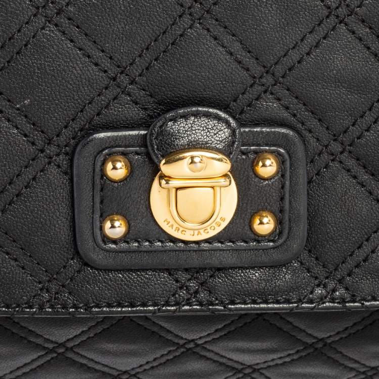 مملوكة مسبقًا Marc Jacobs Black Quilted Leather Eugenie Clutch