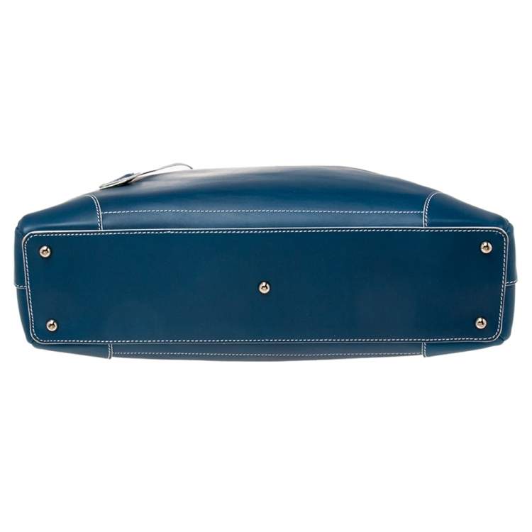 Pre Owned Marc Jacobs Blue Leather The Venetia Bowler Bag