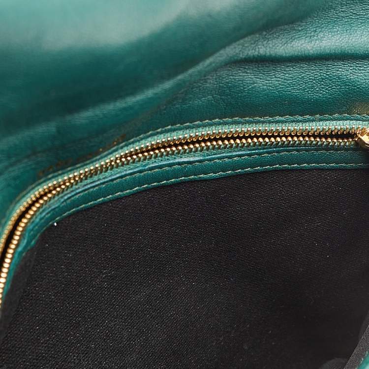 Pre Owned Marc Jacobs Green Quilted Leather Eugenie Clutch