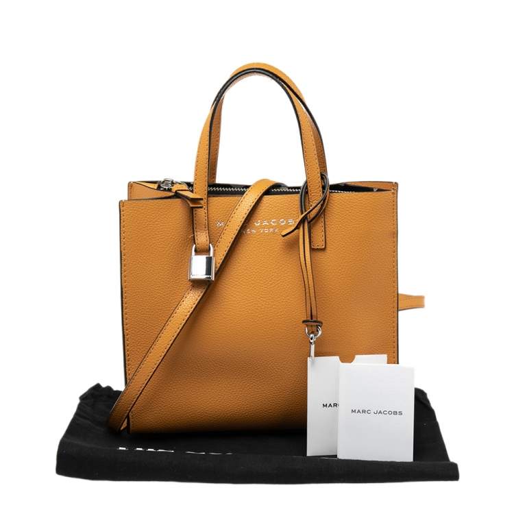 Pre Owned Marc Jacobs Mustard Leather Mini Grind Tote