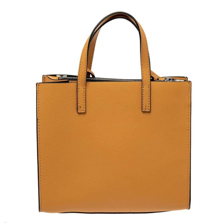 Pre Owned Marc Jacobs Mustard Leather Mini Grind Tote