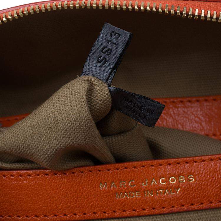 Pre Owned Marc Jacobs Orange Quilted Leather Rudi Satchel