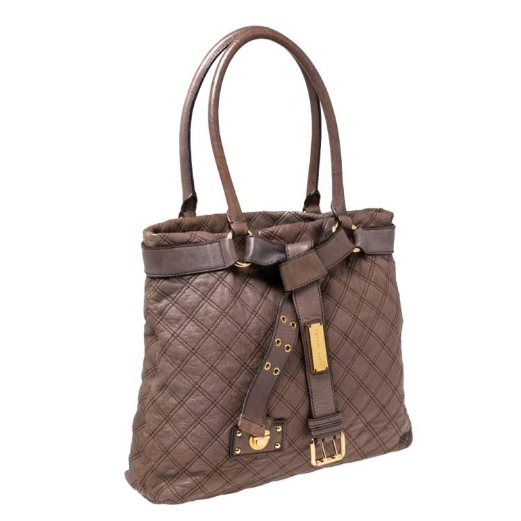 Pre Owned Marc Jacobs Brown Quilted Leather Casey Tote