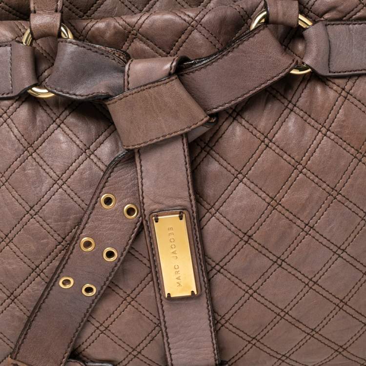 Pre Owned Marc Jacobs Brown Quilted Leather Casey Tote
