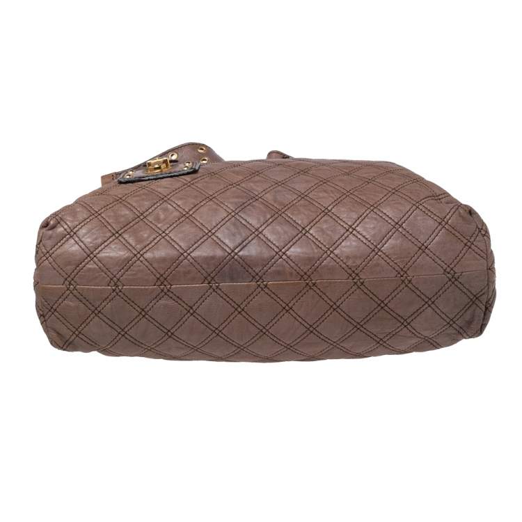 Pre Owned Marc Jacobs Brown Quilted Leather Casey Tote