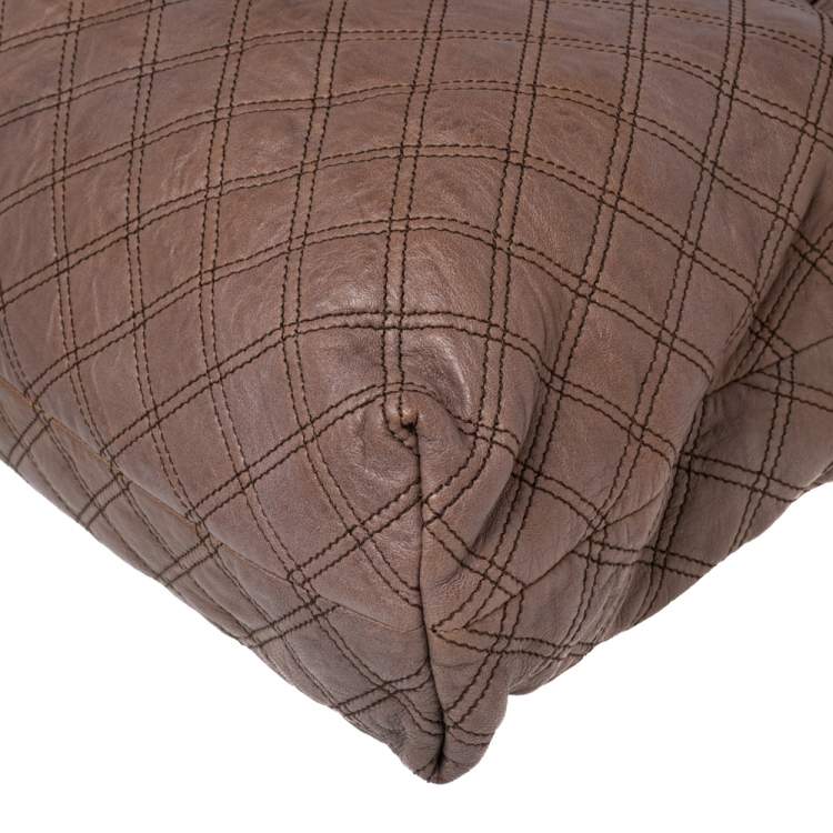 Pre Owned Marc Jacobs Brown Quilted Leather Casey Tote