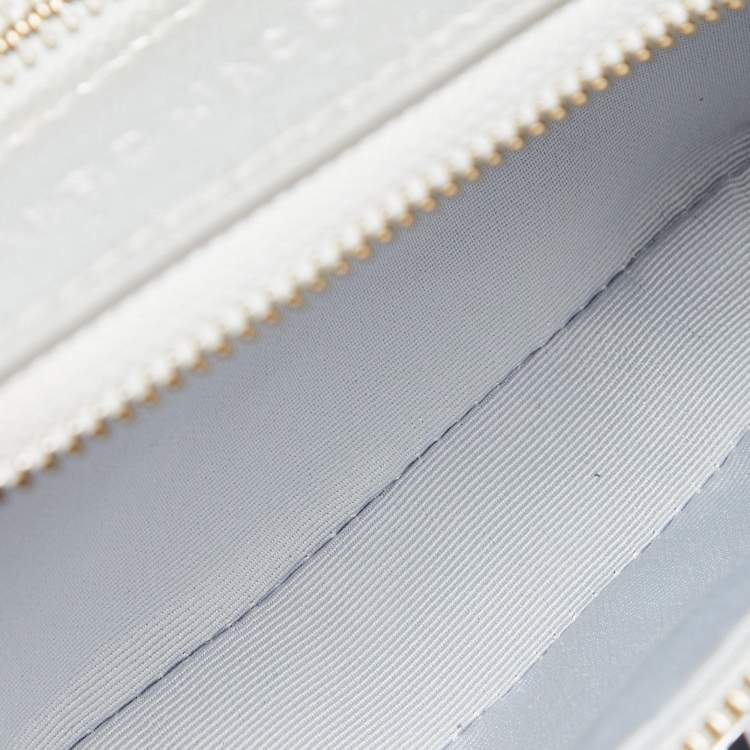 مملوكة مسبقًا Marc Jacobs Silver Leather Snapshot Camera Crossbody Bag