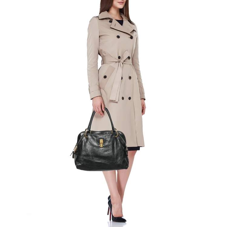 Pre Owned Marc Jacobs Black Leather Paradise Rio Satchel