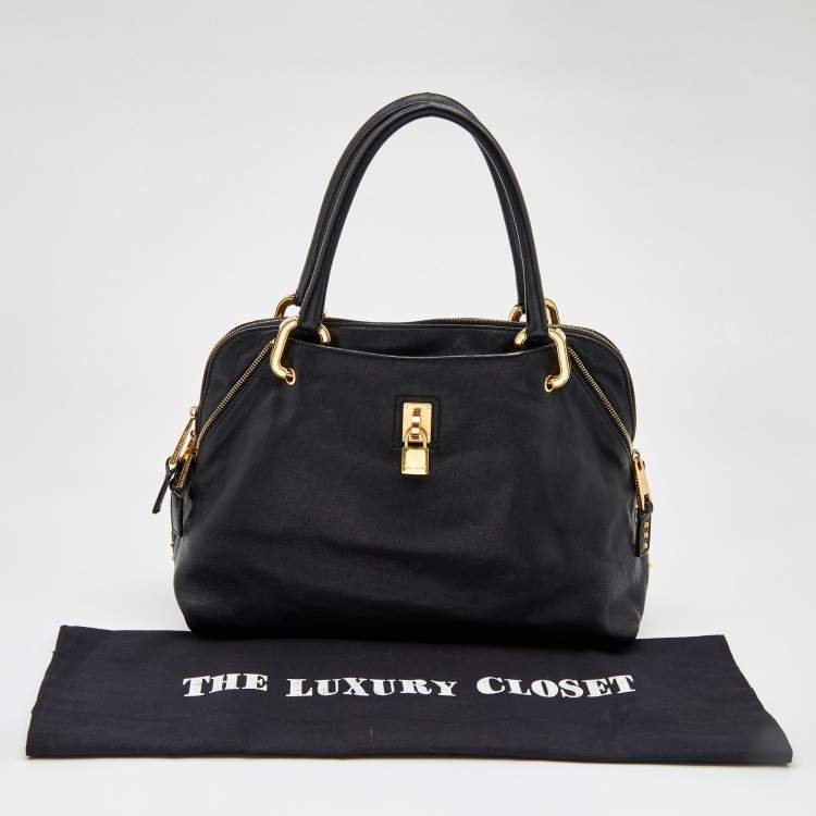 Pre Owned Marc Jacobs Black Leather Paradise Rio Satchel