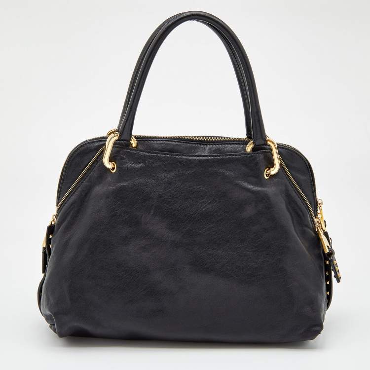 Pre Owned Marc Jacobs Black Leather Paradise Rio Satchel