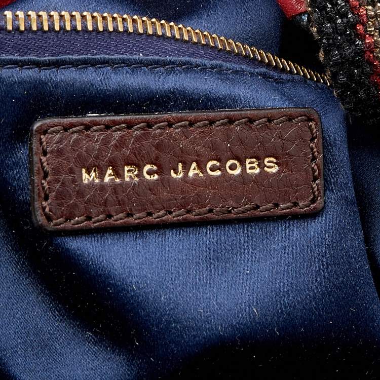 Pre Owned Marc Jacobs Red/Brown Leather Memphis Drawstring Tote