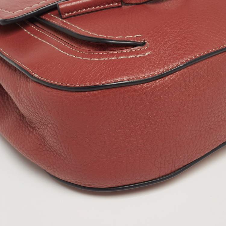 Pre Owned Marc Jacobs Brown Leather and Suede Flap Crossbody Bag