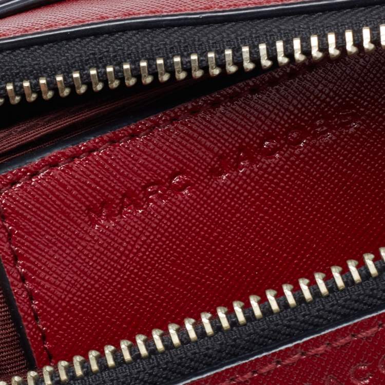 مملوكة مسبقًا Marc Jacobs Dark/Purple Saffiano Leather Snapshot Camera Crossbody Bag
