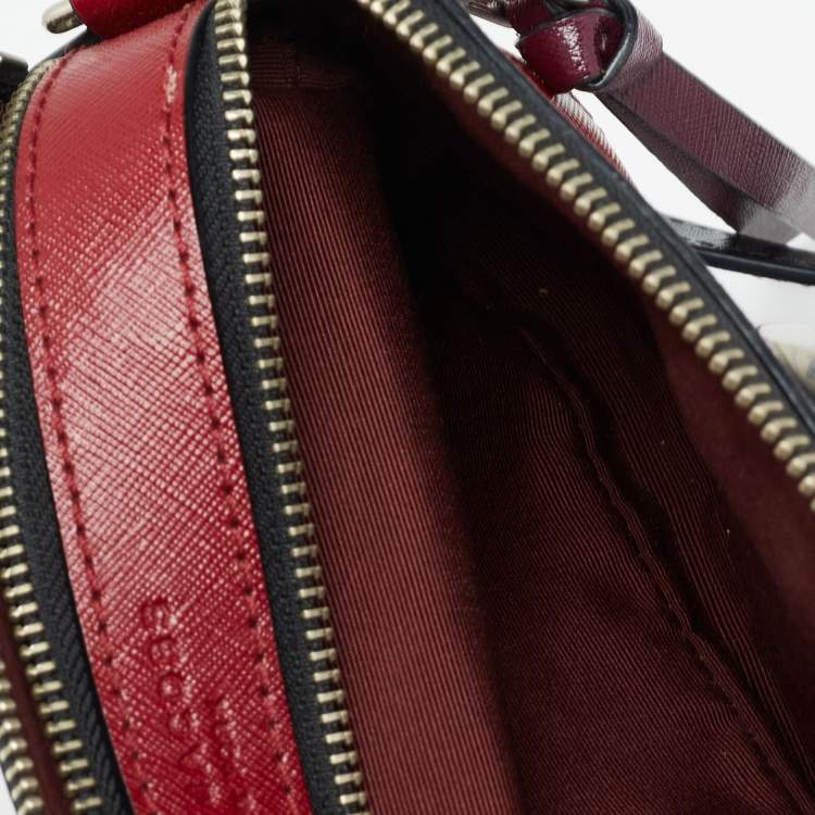 مملوكة مسبقًا Marc Jacobs Dark/Purple Saffiano Leather Snapshot Camera Crossbody Bag