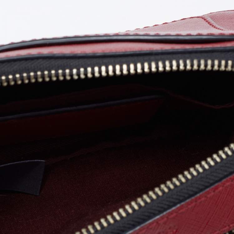 مملوكة مسبقًا Marc Jacobs Dark/Purple Saffiano Leather Snapshot Camera Crossbody Bag