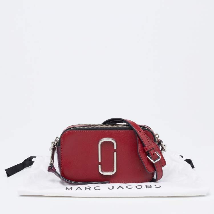 مملوكة مسبقًا Marc Jacobs Dark/Purple Saffiano Leather Snapshot Camera Crossbody Bag