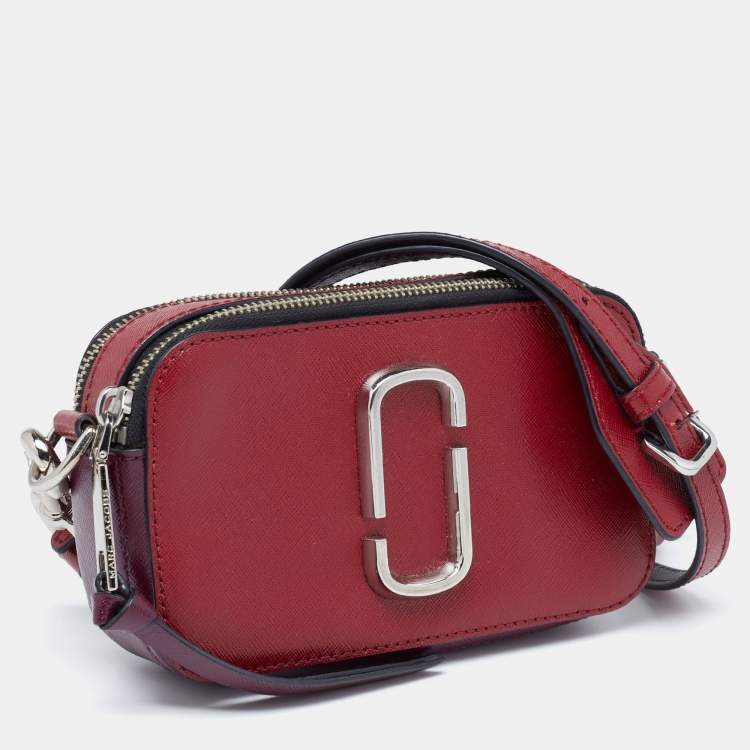 مملوكة مسبقًا Marc Jacobs Dark/Purple Saffiano Leather Snapshot Camera Crossbody Bag