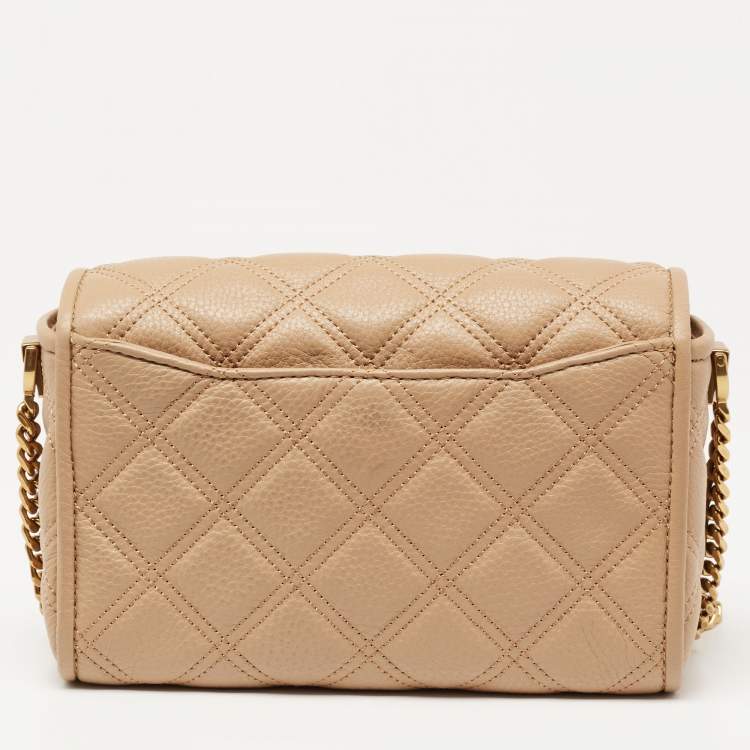 Pre Owned Marc Jacobs Tan Leather The Status Crossbody Bag 