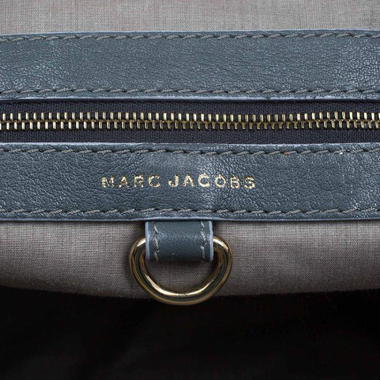 Pre Owned Marc Jacobs Grey Quilted Leather Bruna Belted Tote