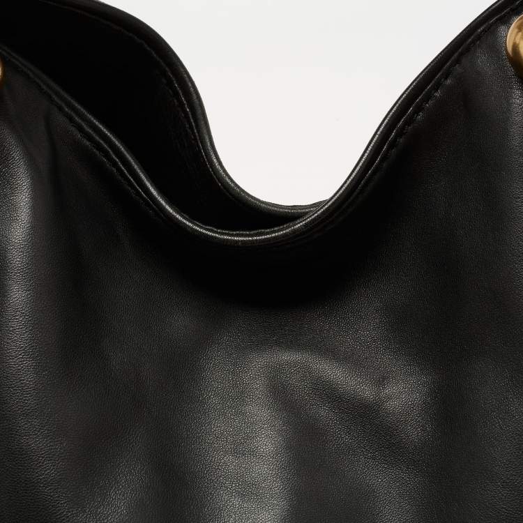 Pre Owned Marc by Marc Jacobs Black Leather Front Pocket Shoulder Bag