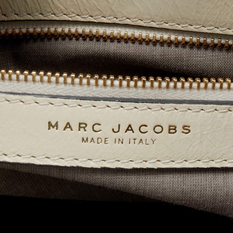 Pre Owned Marc Jacobs Cream Quilted Leather Stam Satchel