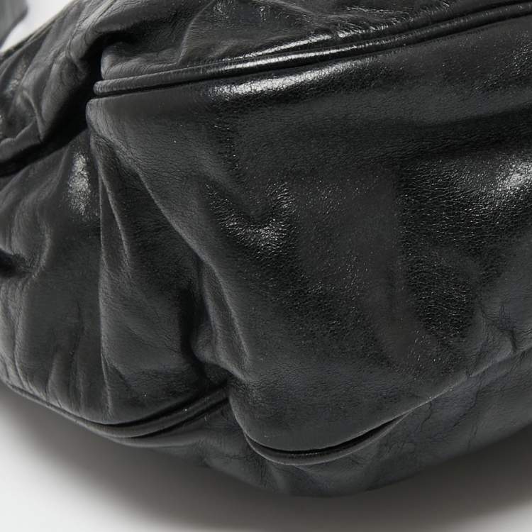 Pre Owned Marc Jacobs Black Leather Lorna Shoulder Bag