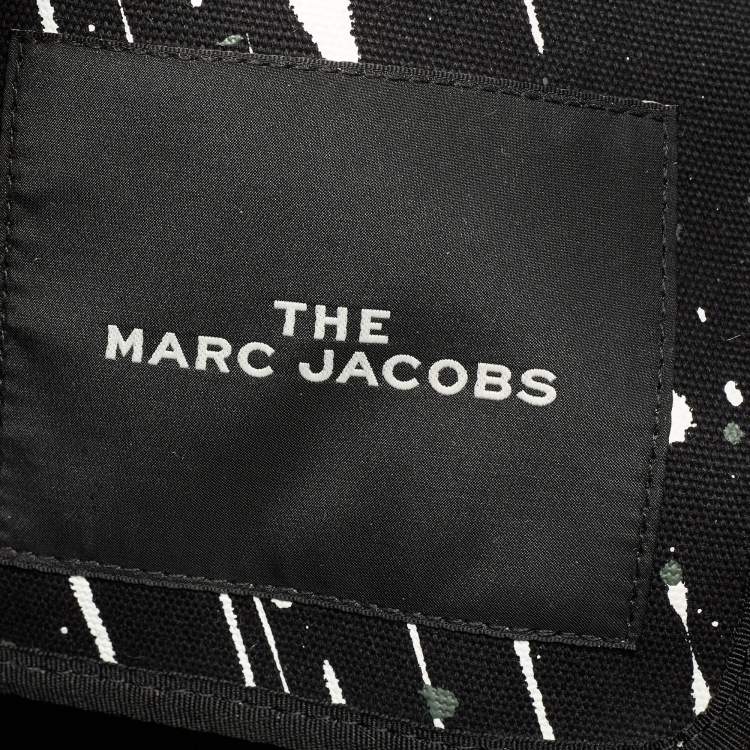 Pre Owned Marc Jacobs Black Canvas Splatter Paint Tote 