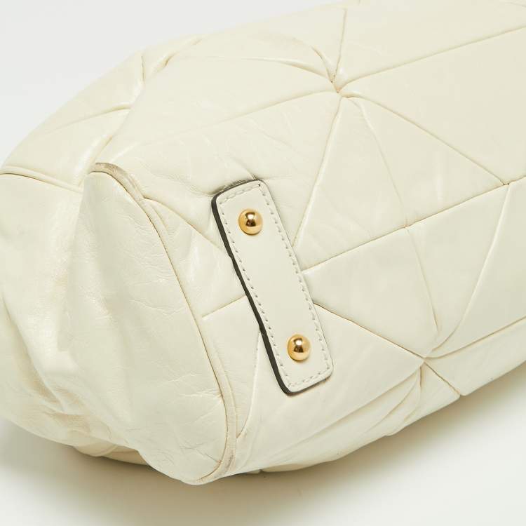 Pre Owned Marc Jacobs Off-White Leather Stam Satchel