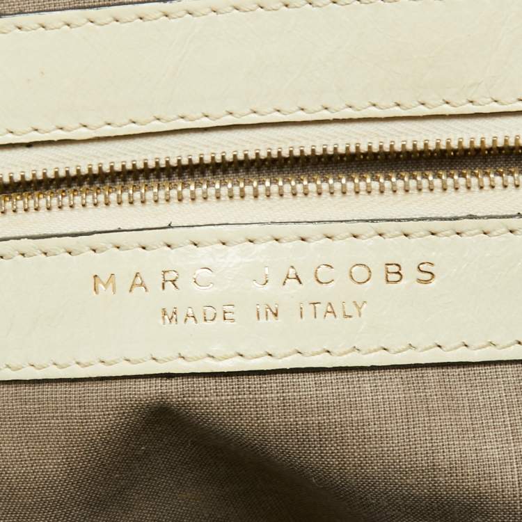 Pre Owned Marc Jacobs Off-White Leather Stam Satchel