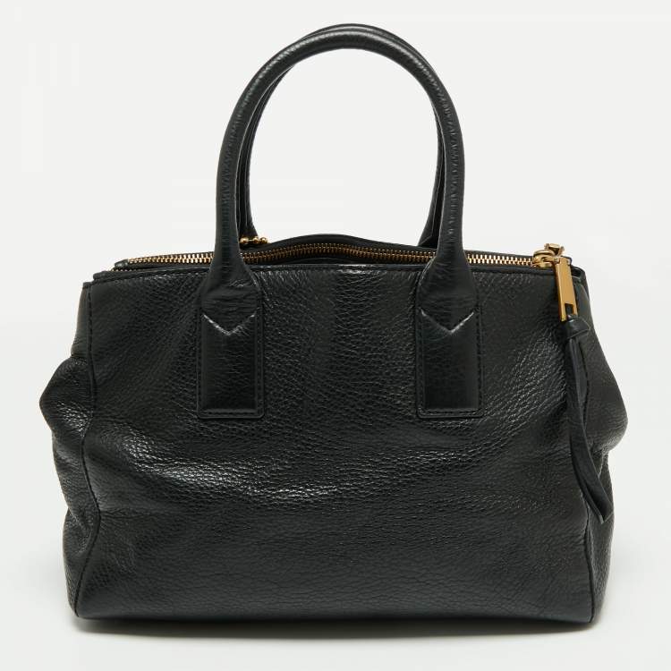 Pre Owned Marc Jacobs Black Leather Recruit East West Tote