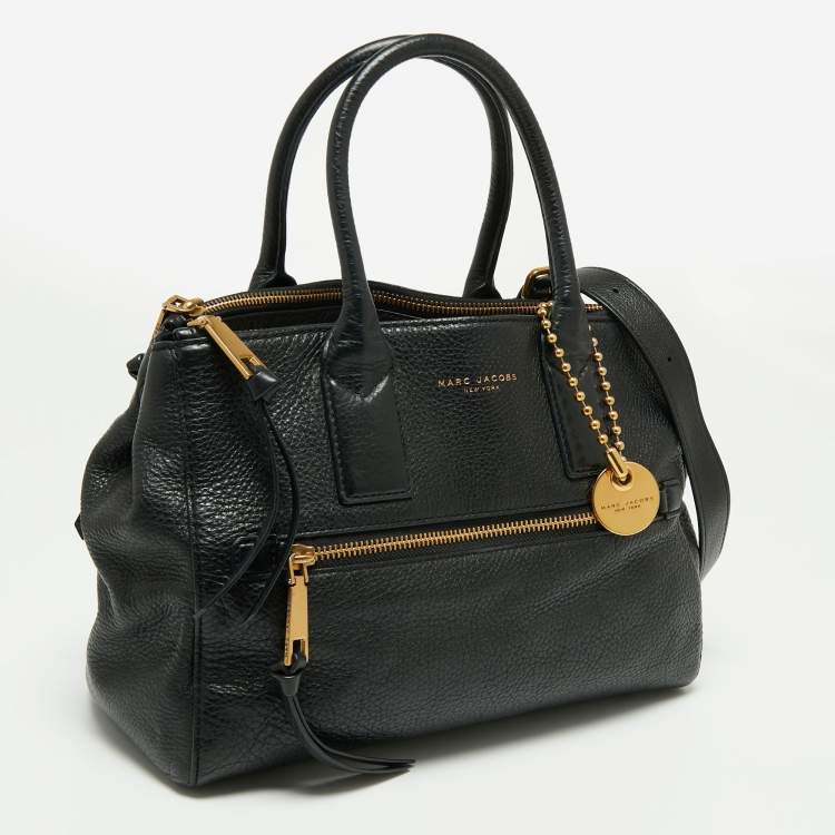 Pre Owned Marc Jacobs Black Leather Recruit East West Tote