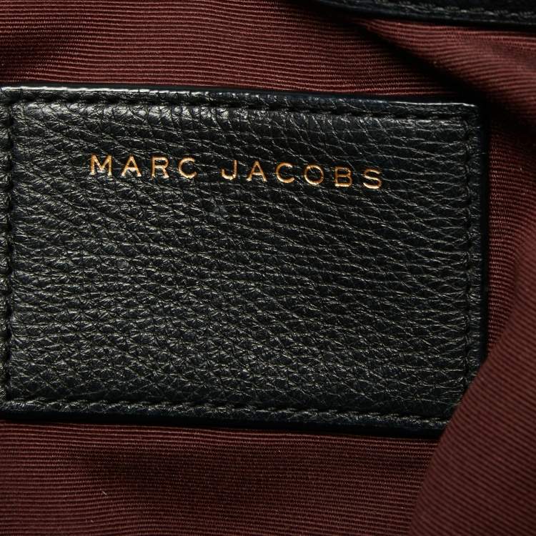 Pre Owned Marc Jacobs Black Leather Recruit East West Tote