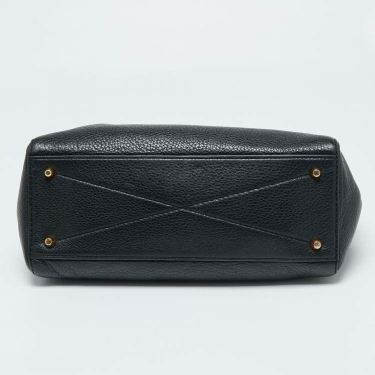 Pre Owned Marc Jacobs Black Leather Recruit East West Tote