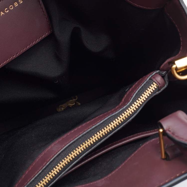 Pre Owned Marc Jacobs Burgundy Leather Madison North South Tote