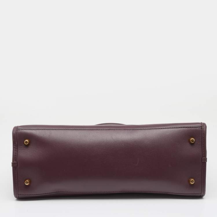 Pre Owned Marc Jacobs Burgundy Leather Madison North South Tote