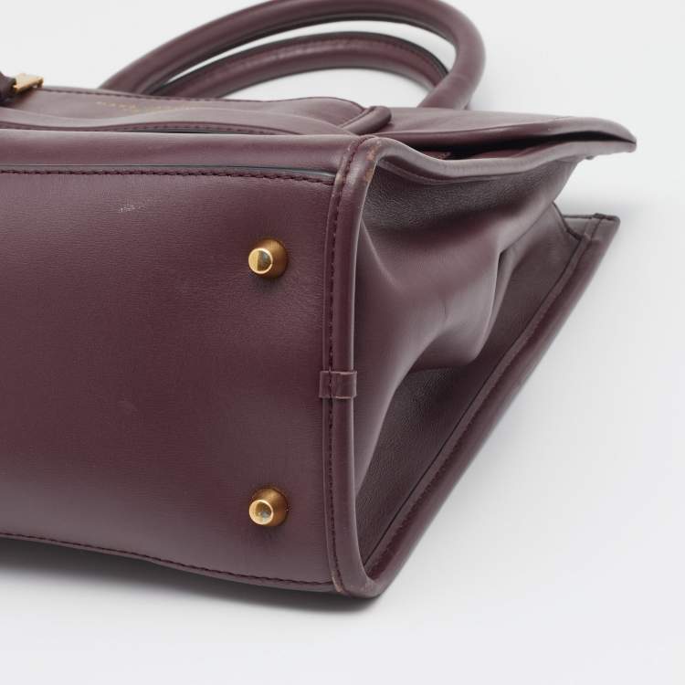 Pre Owned Marc Jacobs Burgundy Leather Madison North South Tote