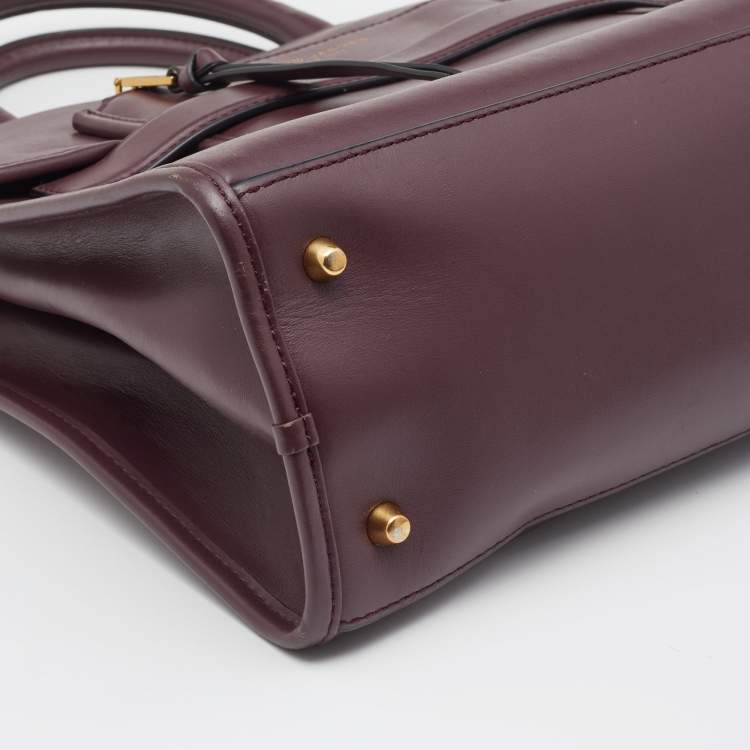 Pre Owned Marc Jacobs Burgundy Leather Madison North South Tote