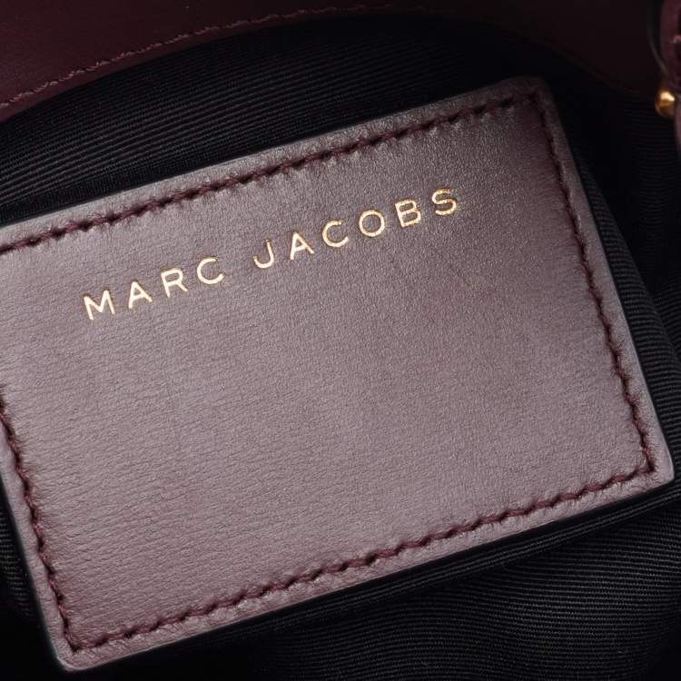 Pre Owned Marc Jacobs Burgundy Leather Madison North South Tote