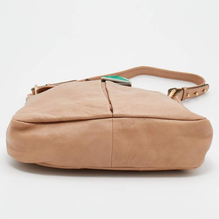 مملوكة مسبقًا Marc Jacobs Beige Leather Stone Embellished Shoulder Bag