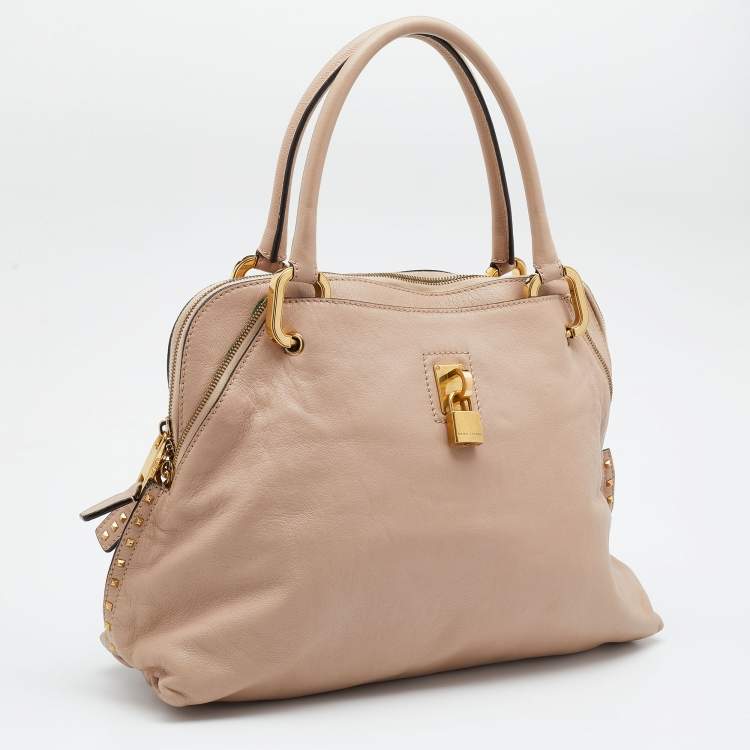 Pre Owned Marc Jacobs Pale Pink Leather Paradise Rio Satchel