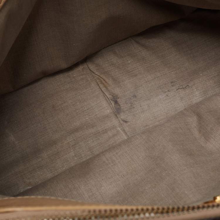 Pre Owned Marc Jacobs Beige Leather Patchwork Ines Satchel