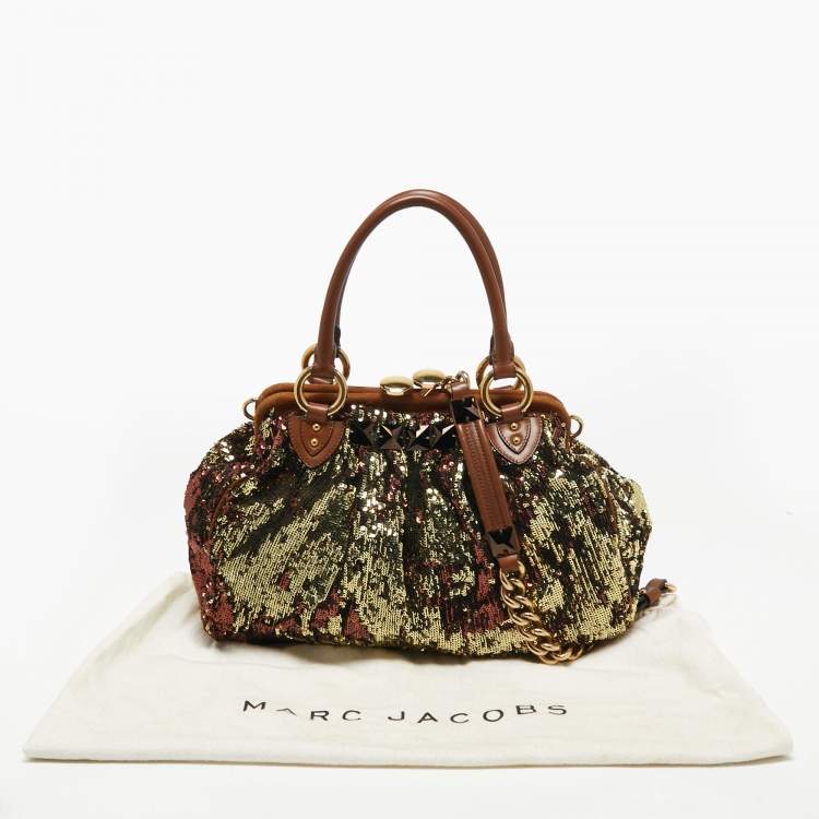 Pre Owned Marc Jacobs Multicolor Sequins And Suede New York Rocker Stam Shoulder Bag