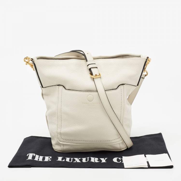 Pre Owned Marc Jacobs Off White Leather Crossbody Bag