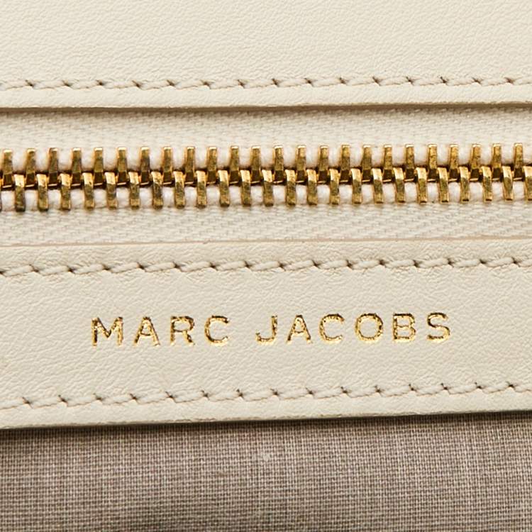 Pre Owned Marc Jacobs Off White Leather Stam Satchel