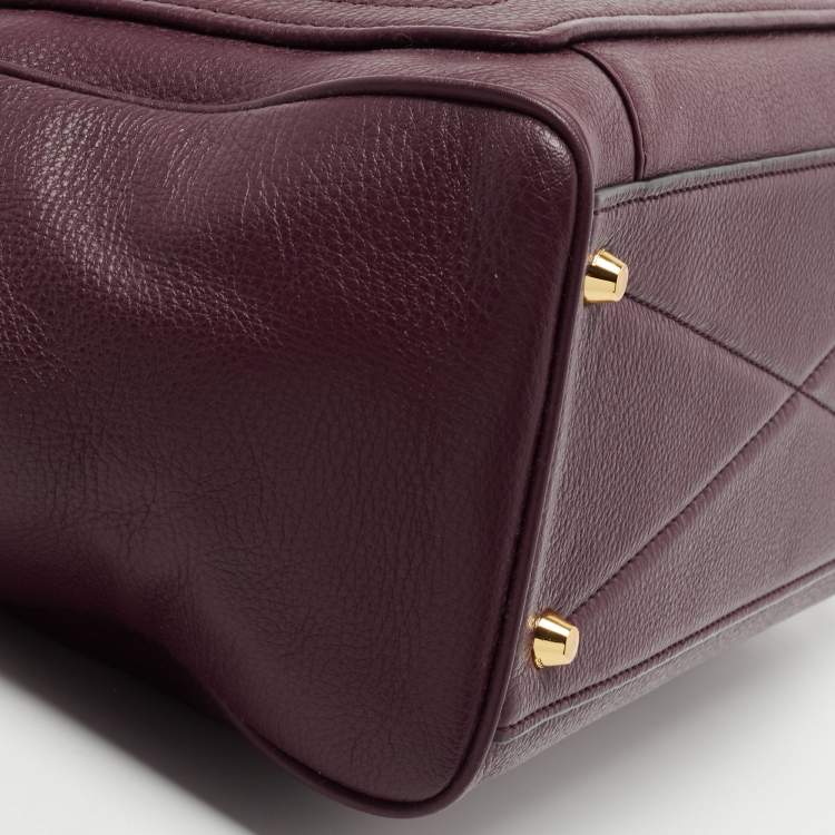 Pre Owned Marc Jacobs Burgundy Leather Empire City Satchel