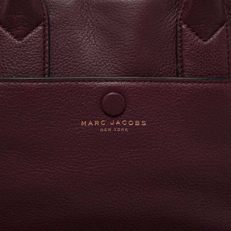 Pre Owned Marc Jacobs Burgundy Leather Empire City Satchel